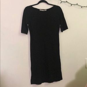 Knee length black dress